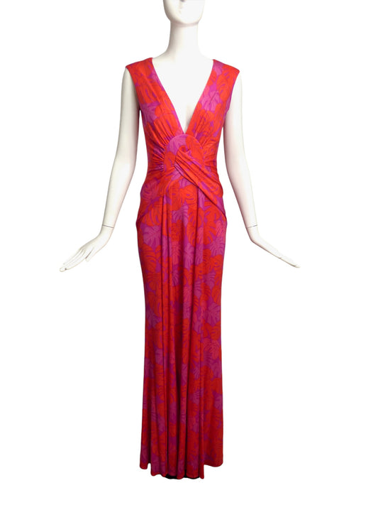 ISSA- NWT 2013 Multi Color Jersey Knit Gown, Size 4