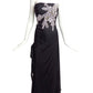 CHANTAL TEMAM- NWT Black Jeweled Chiffon Gown, Size 8