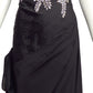 CHANTAL TEMAM- NWT Black Jeweled Chiffon Gown, Size 8