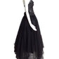 RUBIN SINGER- NWT Black Leather & Tulle Ballgown, Size 4