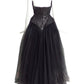 RUBIN SINGER- NWT Black Leather & Tulle Ballgown, Size 4