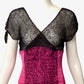 CADOLLE-NWT Black Lace & Pink Satin Top, Size 8