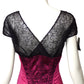 CADOLLE-NWT Black Lace & Pink Satin Top, Size 8