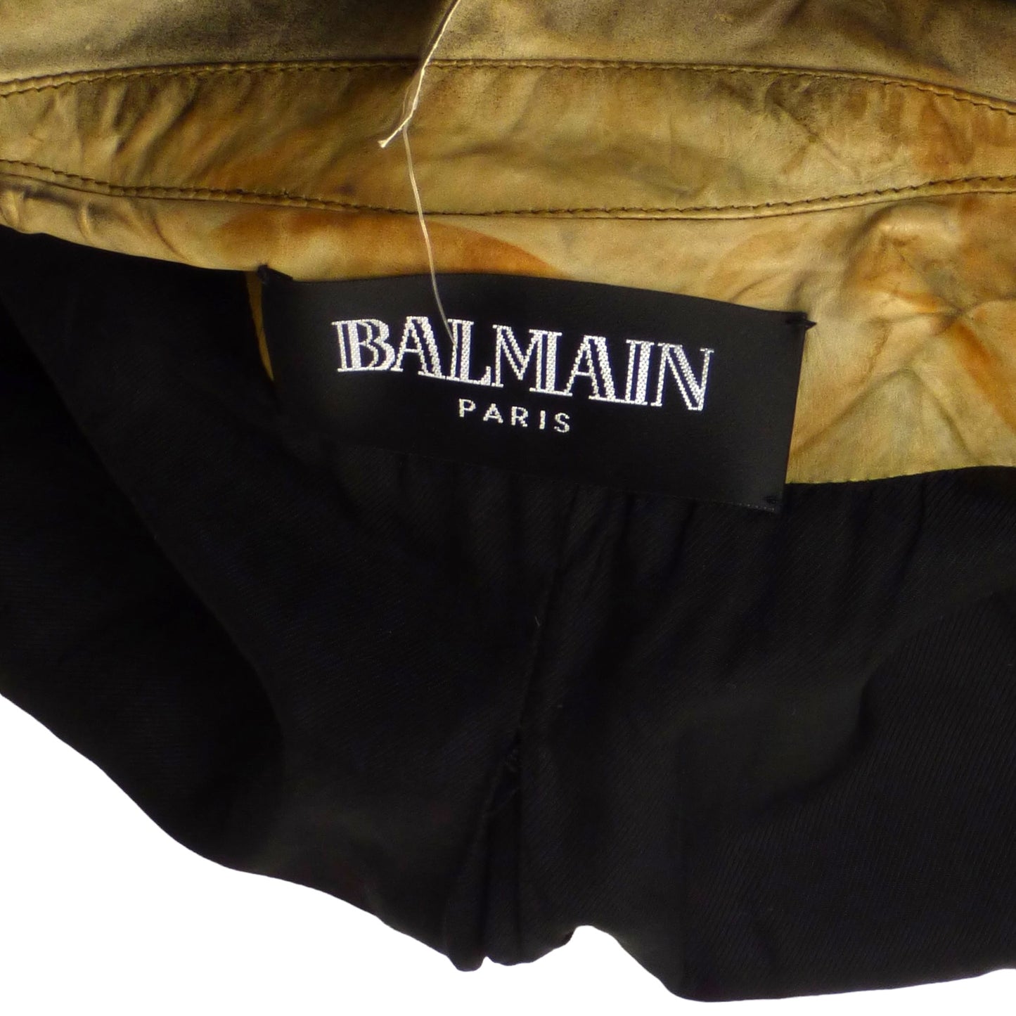 BALMAIN- 2010 NWT Distressed Leather Tailcoat, Size 10