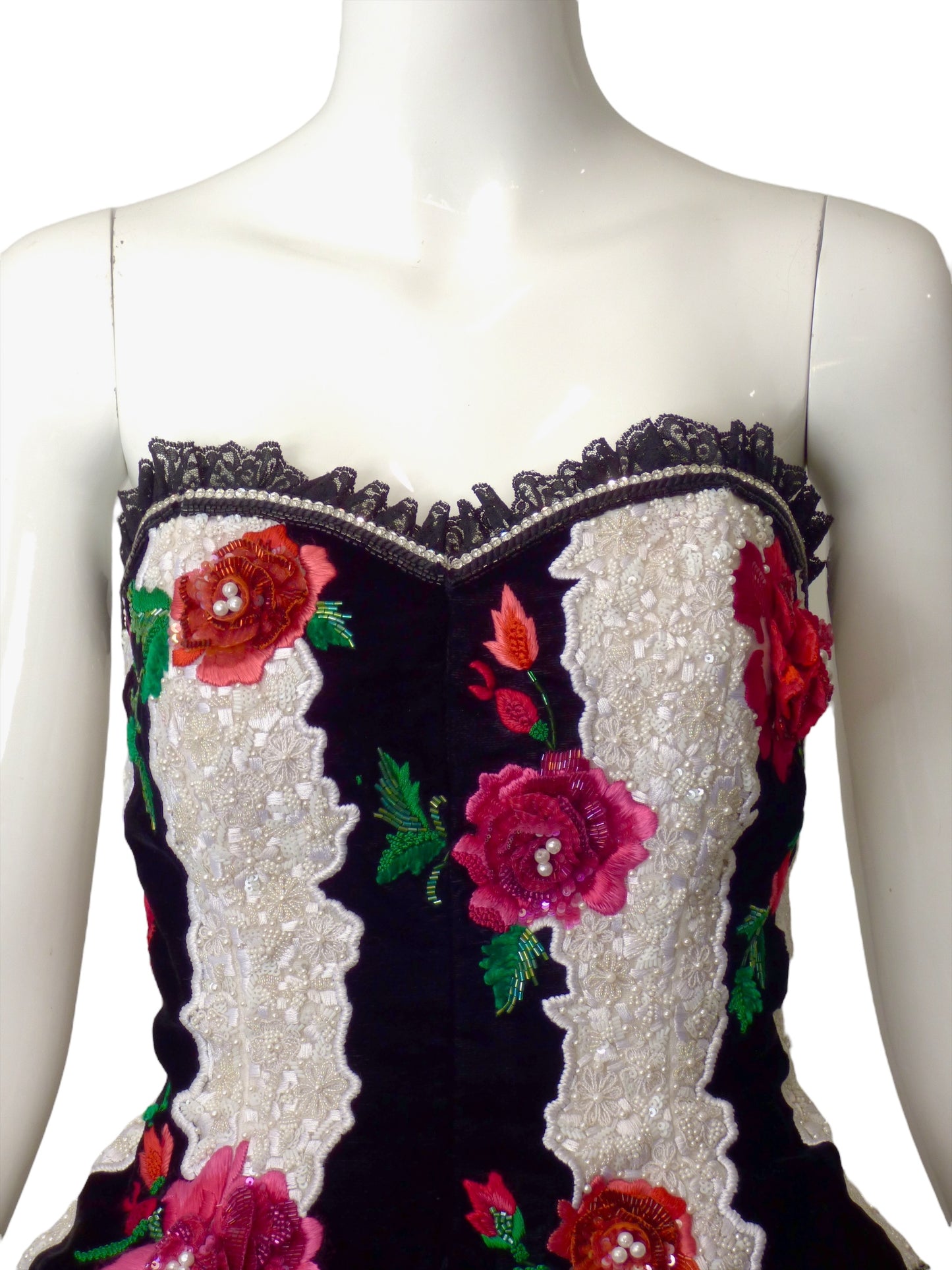 OSCAR DE LA RENTA- NWT 1980s 2pc Beaded Gazar Cocktail Dress, Size 8