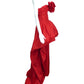 CHANEL-1987 Red Taffeta Evening Gown, Size-8