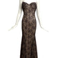 MANDALAY- NWT Strapless Floral Lace Evening Gown, Size 6