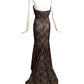 MANDALAY- NWT Strapless Floral Lace Evening Gown, Size 6