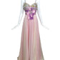 CHANTAL TEMAM- NWT Pink Crystal Chiffon Gown, Size-4