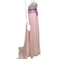 CHANTAL TEMAM- NWT Pink Crystal Chiffon Gown, Size-4