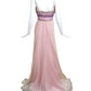 CHANTAL TEMAM- NWT Pink Crystal Chiffon Gown, Size-4