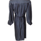 OSCAR DE LA RENTA- 80s Silk Stripe Dress, Size 8