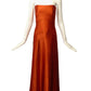 CHADO RALPH RUCCI- Orange Hammered Silk Gown, Size 6