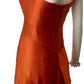 CHADO RALPH RUCCI- Orange Hammered Silk Gown, Size 6