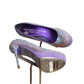 GIANMARCO LORENZI- NIB Violet Suede & Crystal Platform Pumps, Size 40