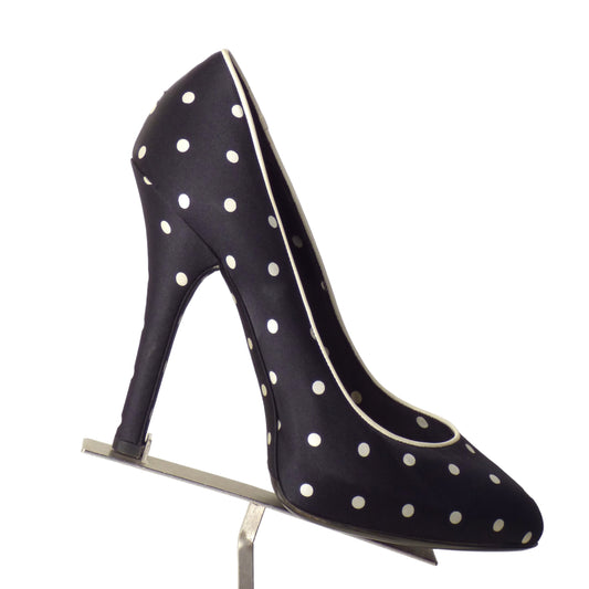 DOLCE & GABBANA- Silk Polka Dot Pumps, Size 38.5