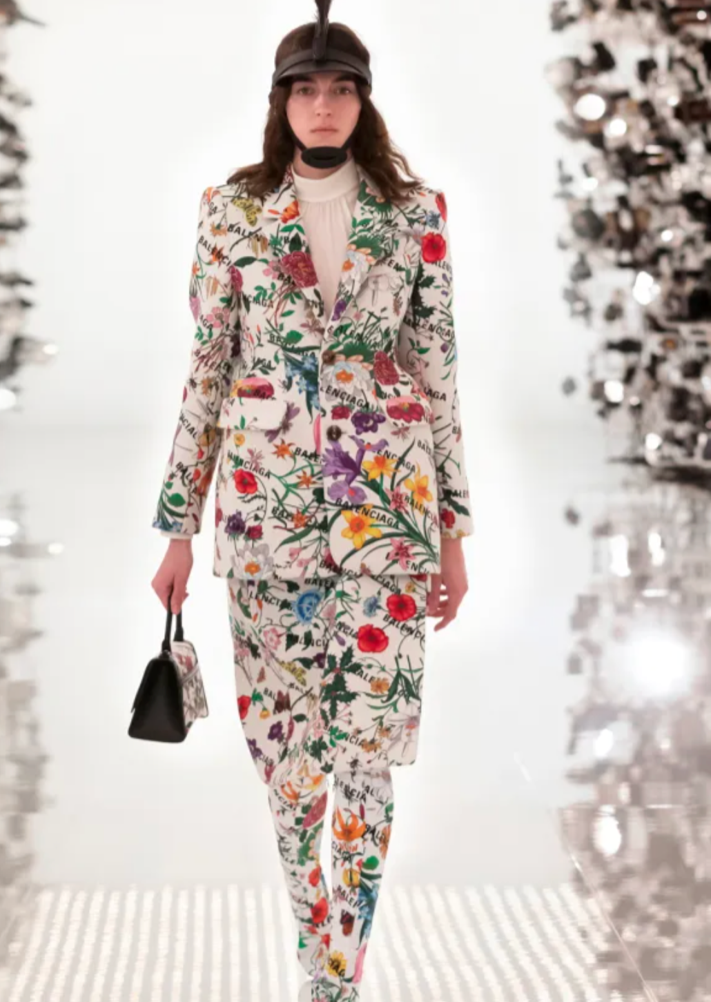 BALENCIAGA x GUCCI フローラル テーラードジャケット GUCCI X BALENCIAGA - 2021 NWT Floral Hacker Blazer, Size 4