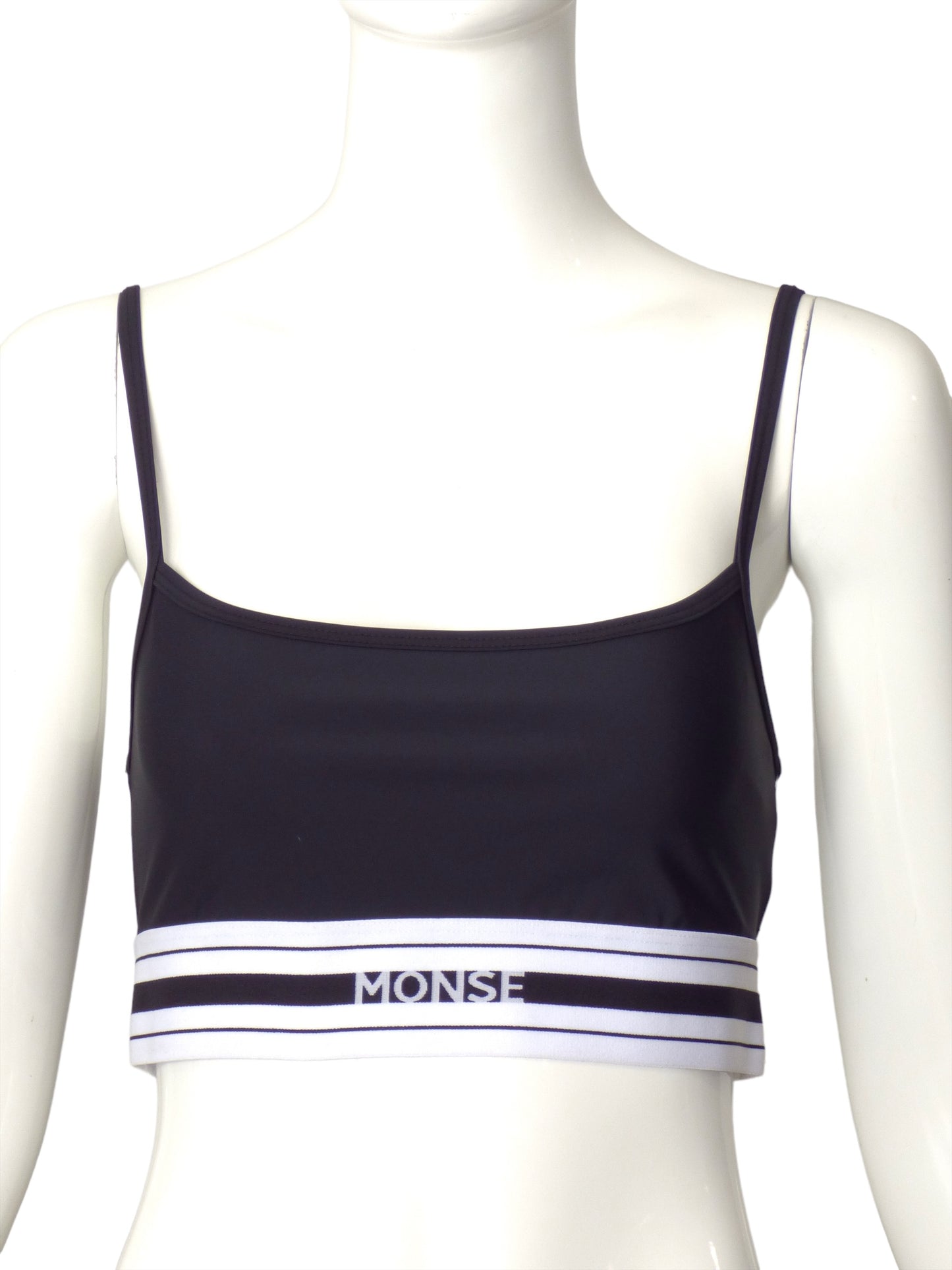 MONSE- NWT Black Logo Sports Bra, Size 6