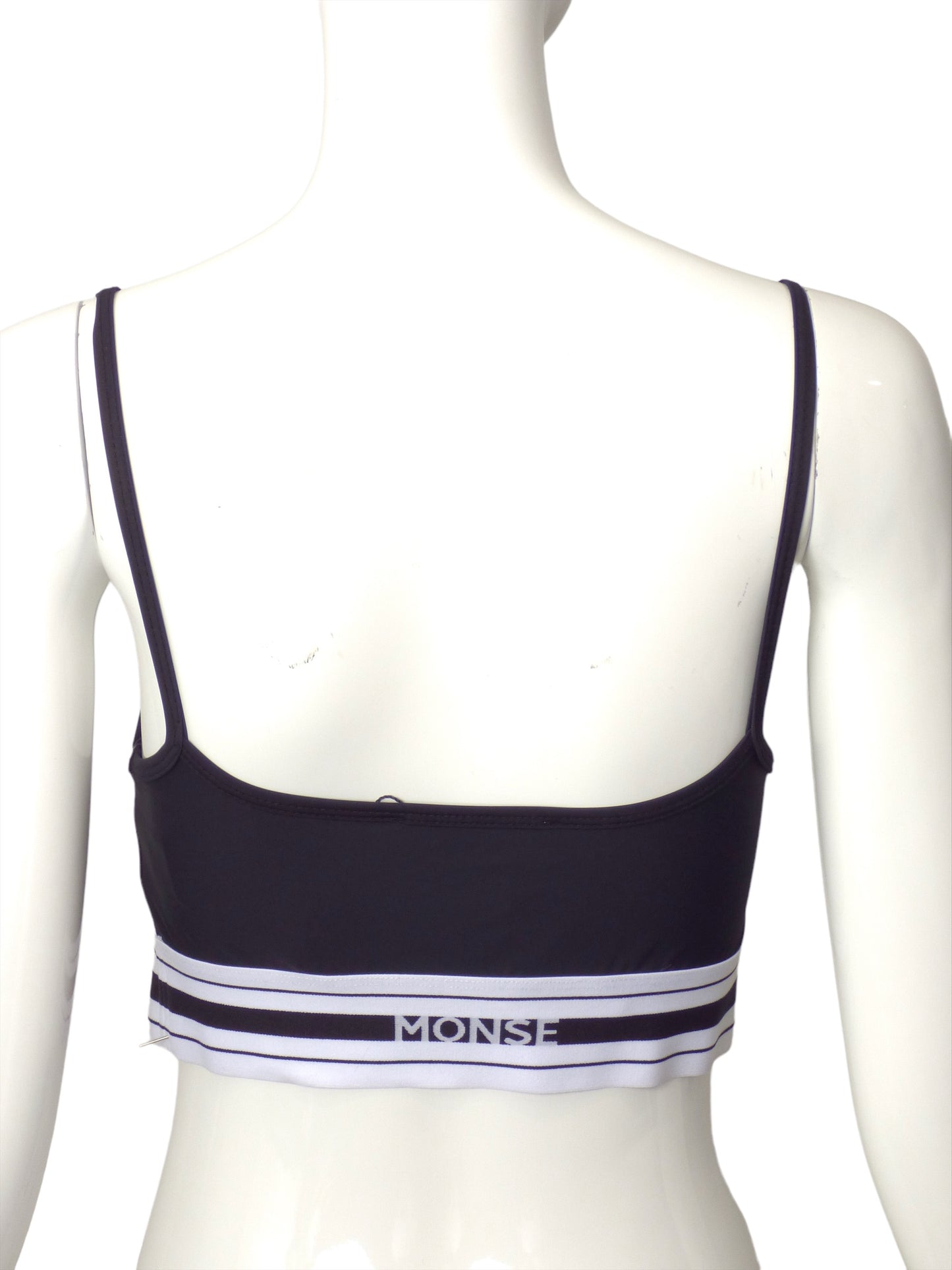 MONSE- NWT Black Logo Sports Bra, Size 6