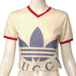 GUCCI x ADIDAS- NWT 2022 White Cropped Graphic T-Shirt, Size XXS