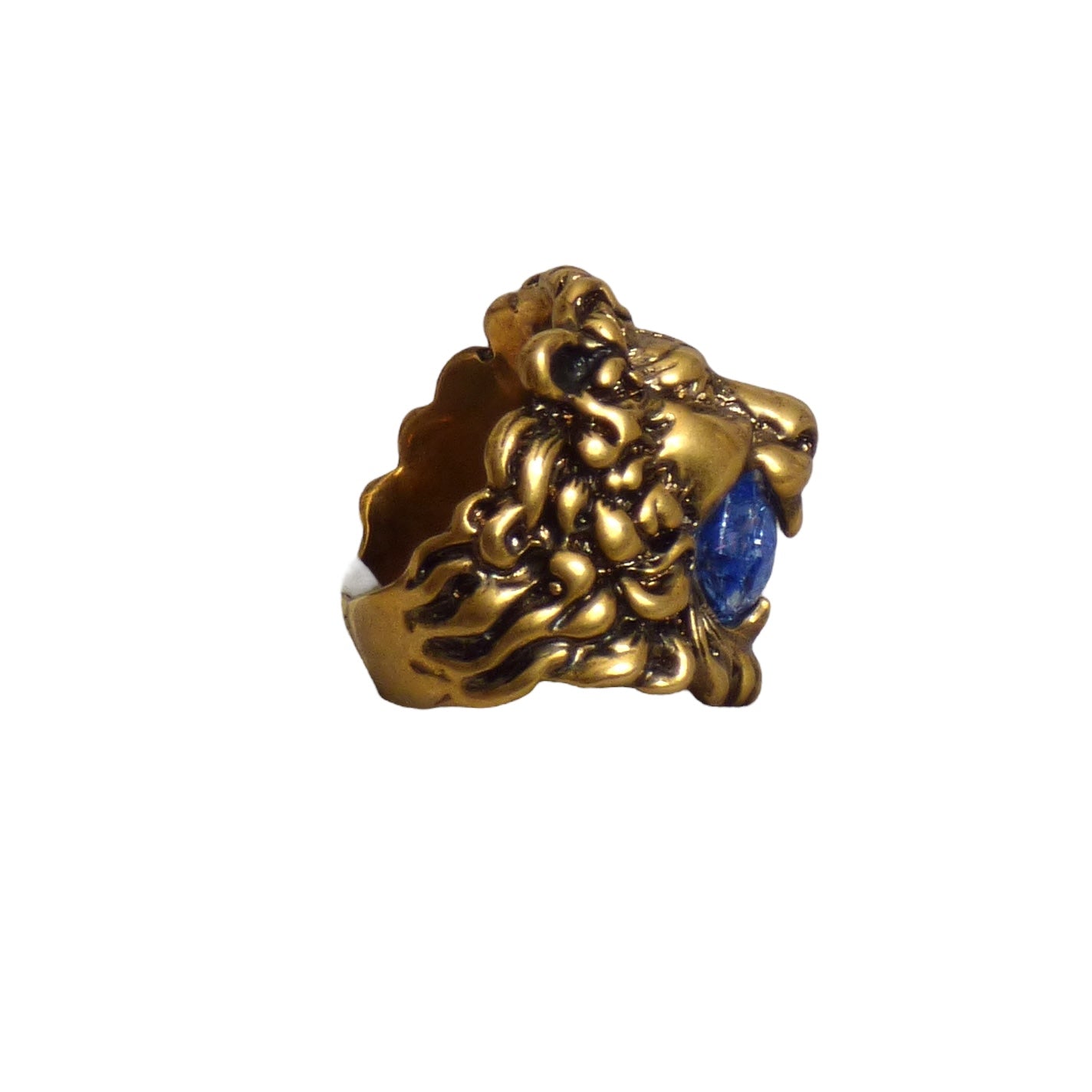 GUCCI- NIB Jeweled Lion Head Ring