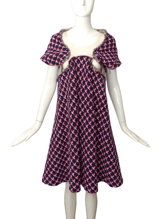 JUNYA WATANABE- 2001 Tweed & Plastic Dress, Size 8