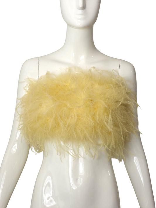 LA MARQUE- NWT Yellow Feather Bustier, Size 6