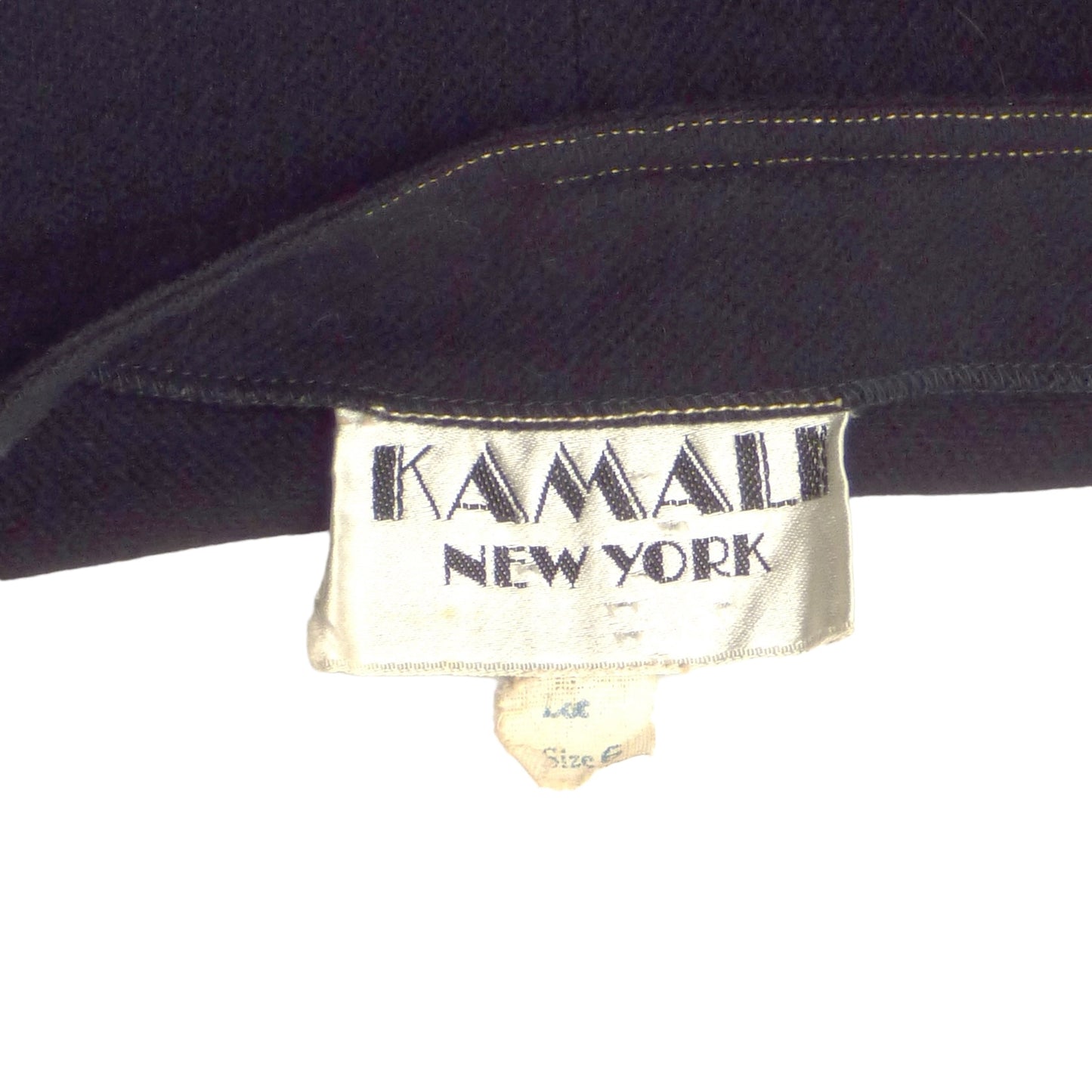 NORMA KAMALI- 1970s Black Wool Suspender Skirt, Size 4