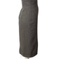 NORMA KAMALI- AS IS 1970s Grey Wool Pencil Skirt, Size 4