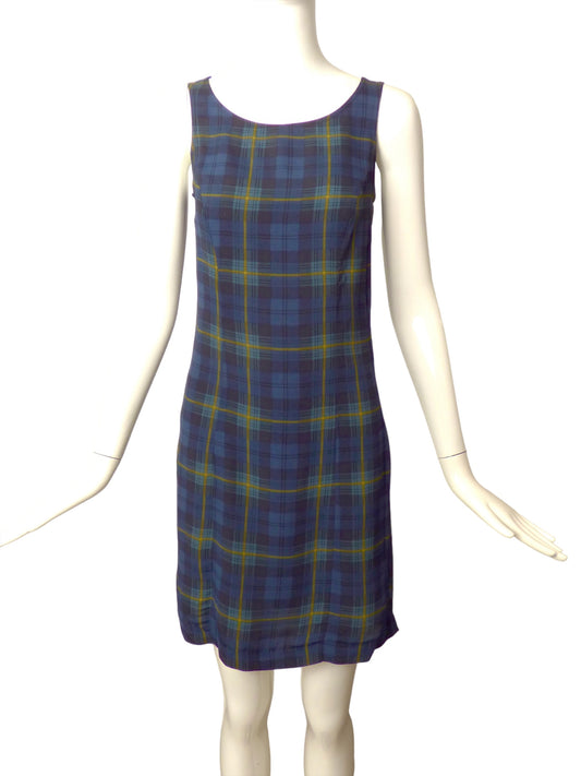 BETSEY JOHNSON- 1980s Plaid Mini Dress, Size 2