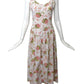 BETSEY JOHNSON- 1980s Cotton Floral Print Dress, Size 6