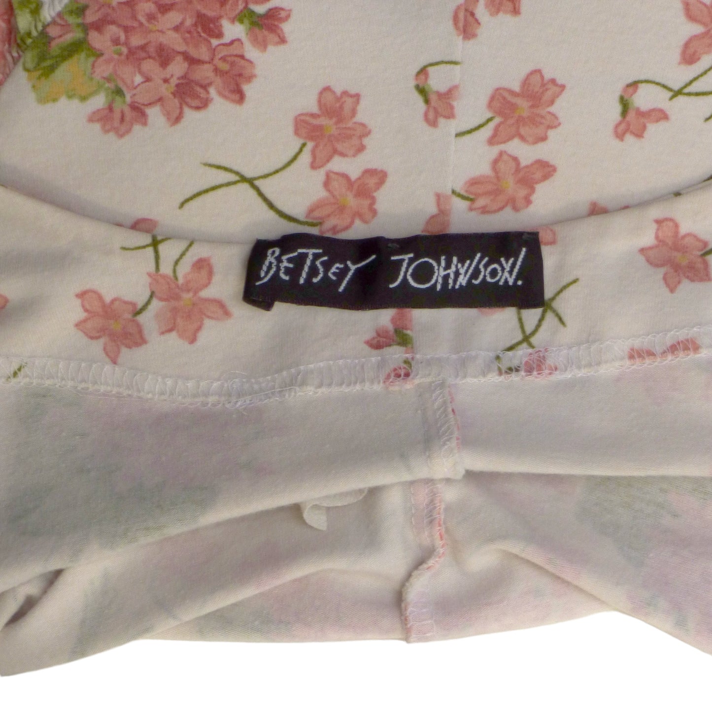 BETSEY JOHNSON- 1980s Cotton Floral Print Dress, Size 6