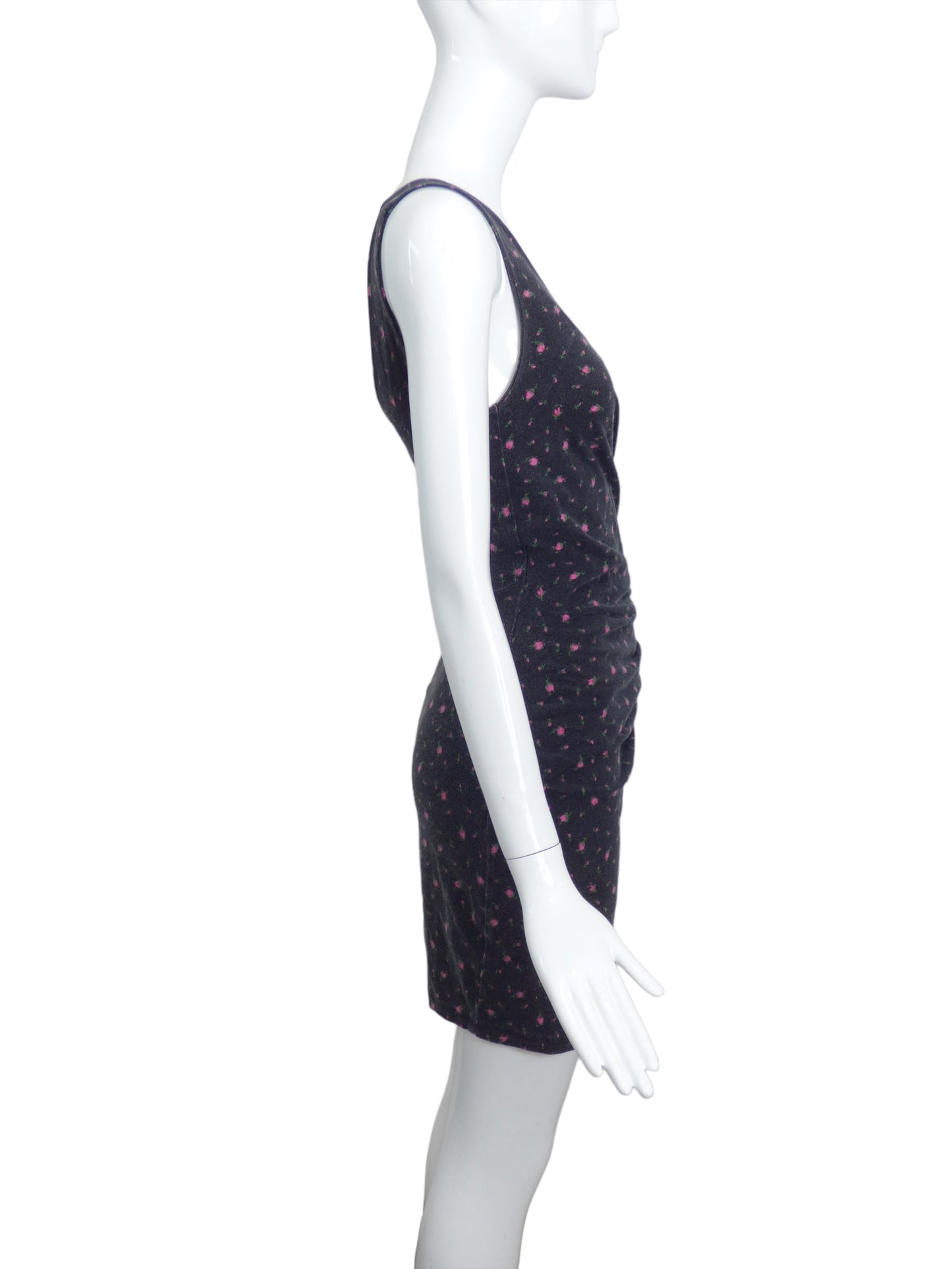 BETSEY JOHNSON-1980s floral Knit Wiggle Dress, Size-Small