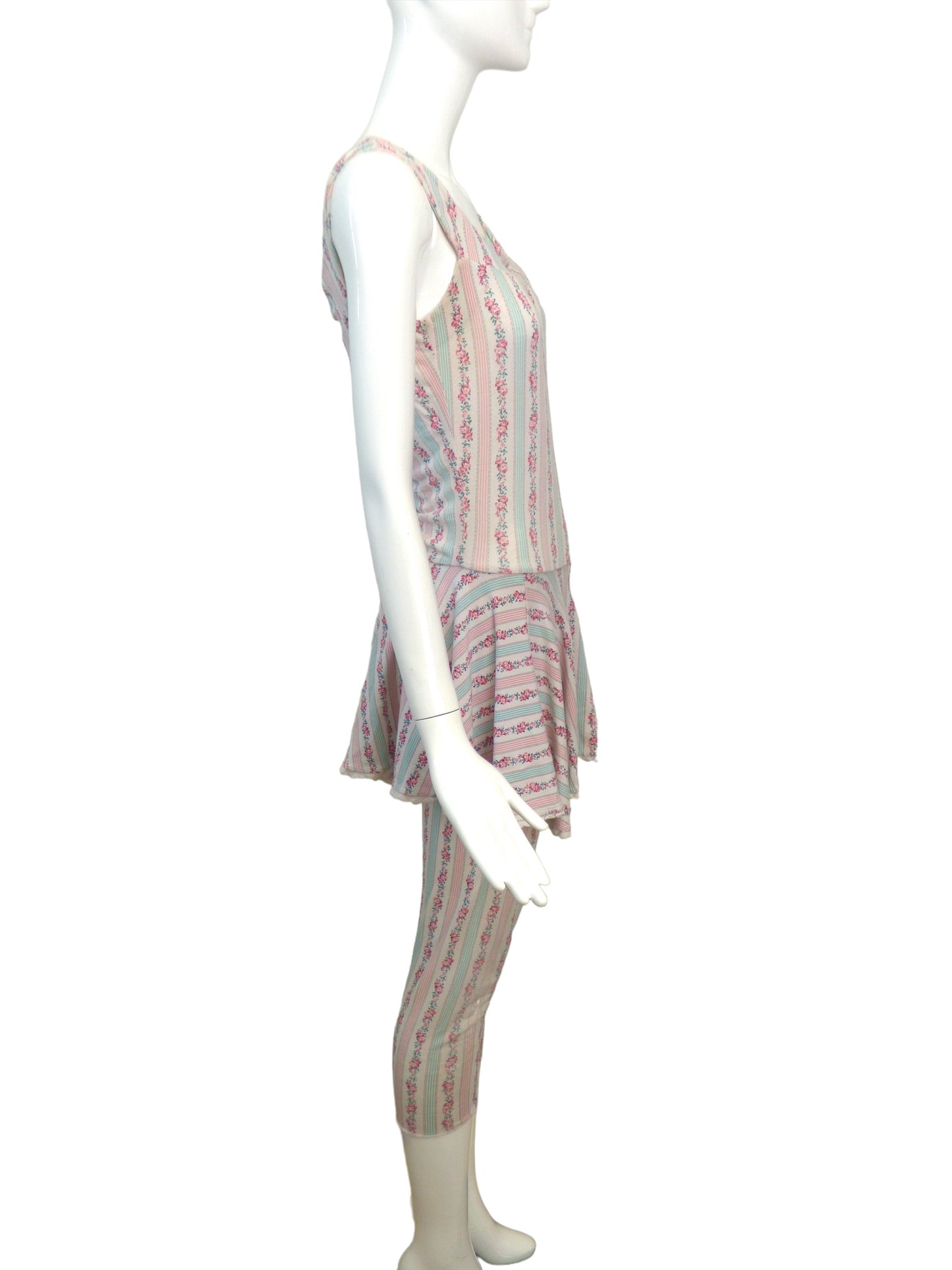 BETSEY JOHNSON-1980s Cotton Knit jumpsuit, Size-4