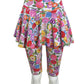BETSEY JOHNSON-1980s Floral Knit Shorts & Skirt, Size-Small