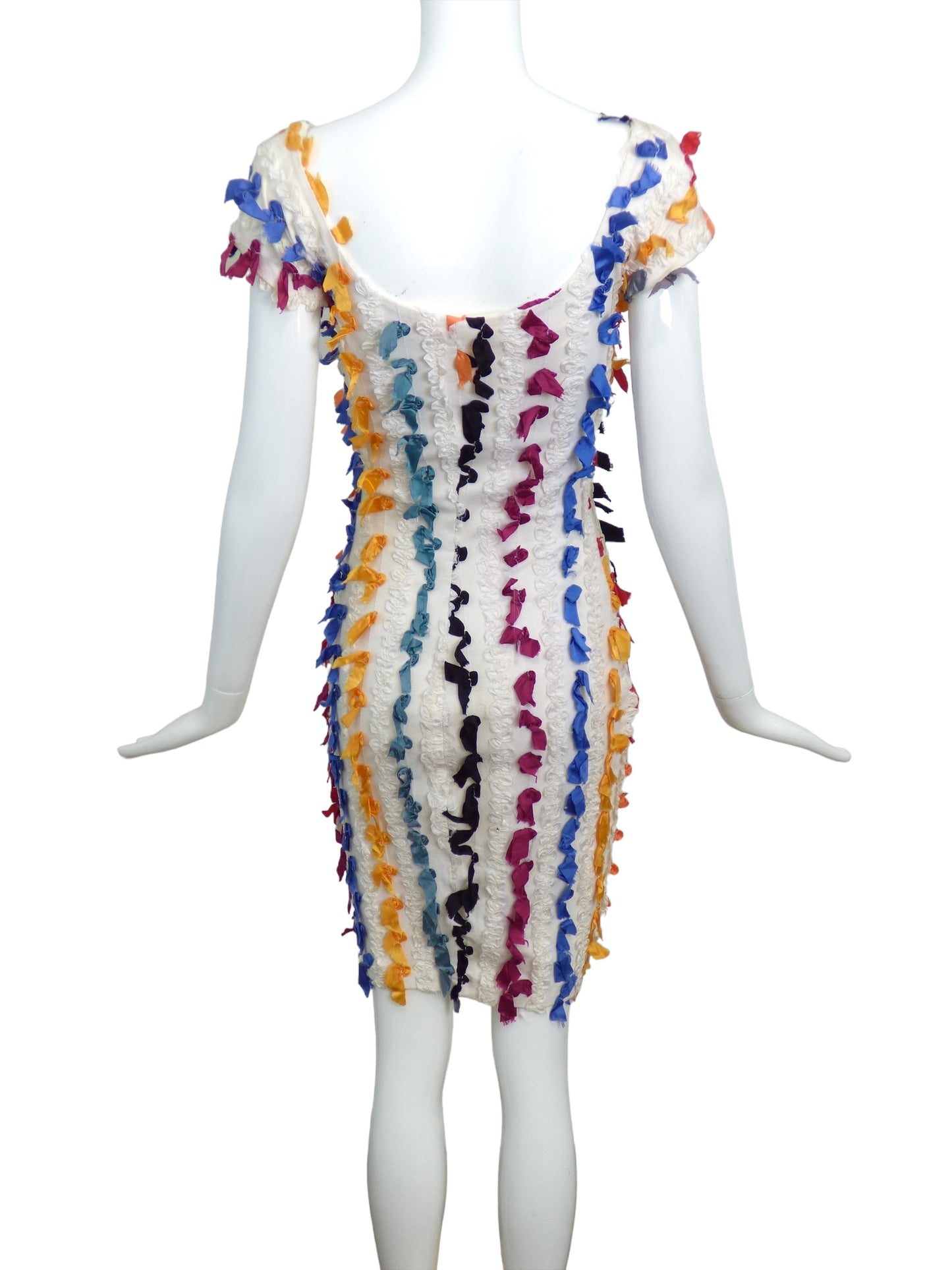 BETSEY JOHNSON-1980s Knit & Ribbon Dress, Size-Small