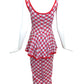 BETSEY JOHNSON-1980s Cotton Knit Gingham Dress, Size-Small