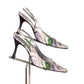 DOLCE & GABBANA- Floral Silk Sling Back Pumps, Size-37 1/2