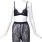 GUCCI-2020 NWT Black Lace Lingerie Set, Multiple Sizes Available