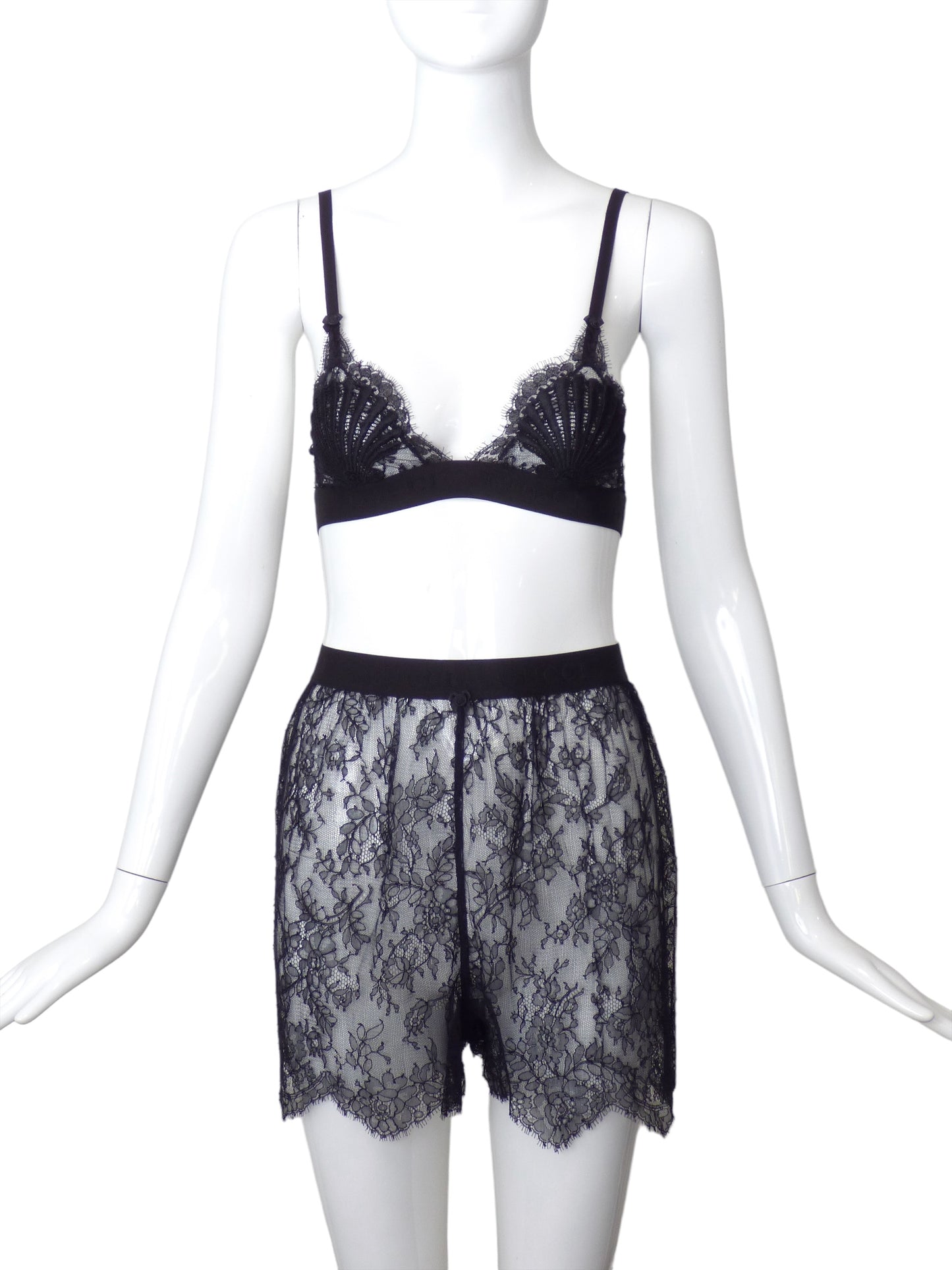 GUCCI-2020 NWT Black Lace Lingerie Set, Multiple Sizes Available