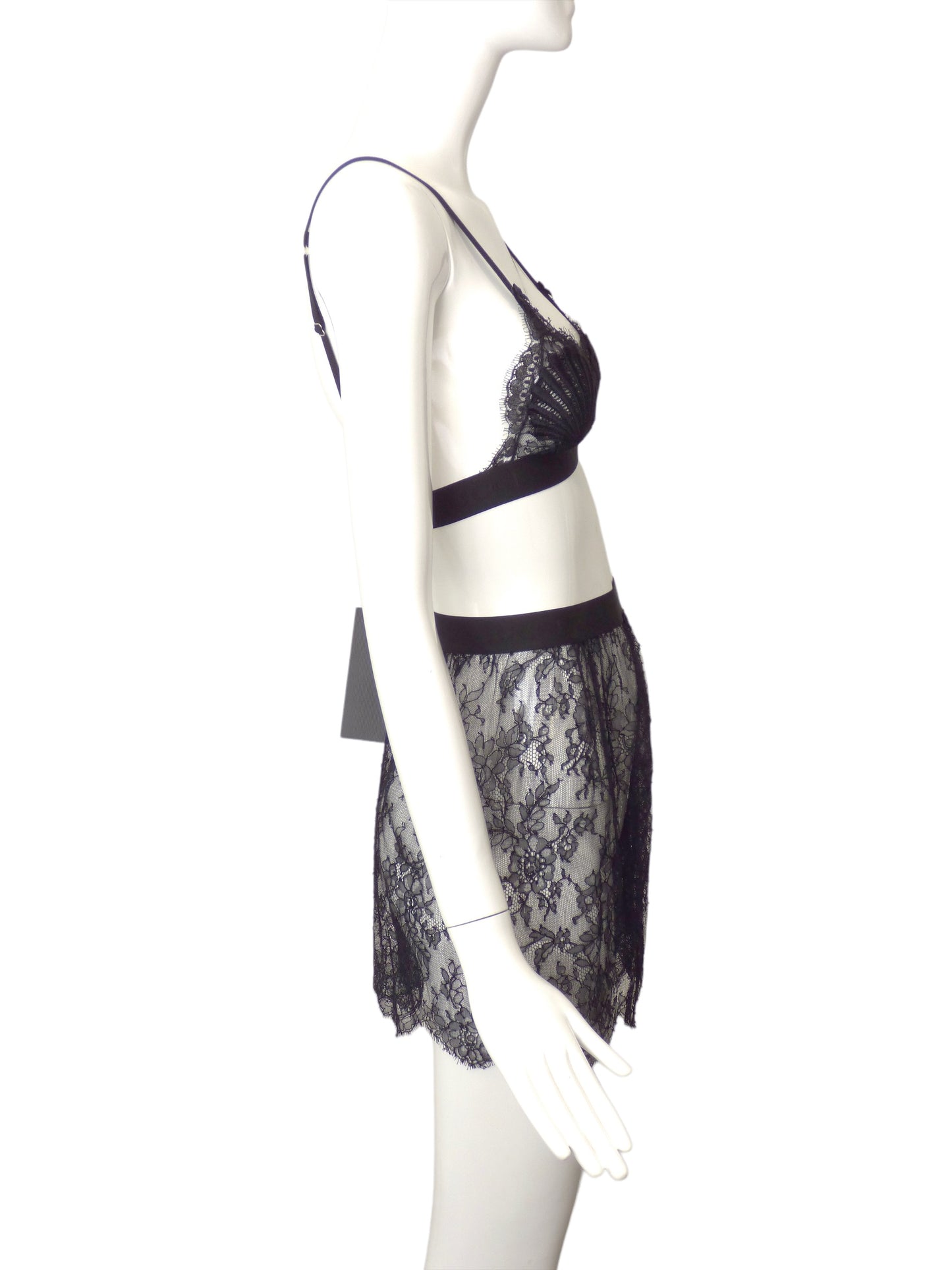 GUCCI-2020 NWT Black Lace Lingerie Set, Multiple Sizes Available