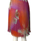 VERSUS VERSACE- 1990s Silk Print Accordian Pleat Skirt, Size 4