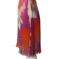 VERSUS VERSACE- 1990s Silk Print Accordian Pleat Skirt, Size 4