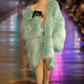 GUCCI- NWT "Love Parade" Aqua Faux Fur Coat, Size 6