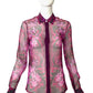 VERSACE- NWT 2023 Floral Print Chiffon Blouse, Size 2