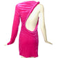 VERSACE- NWT 2023 Fuchsia Crushed Velvet Dress, Multiple Sizes Available