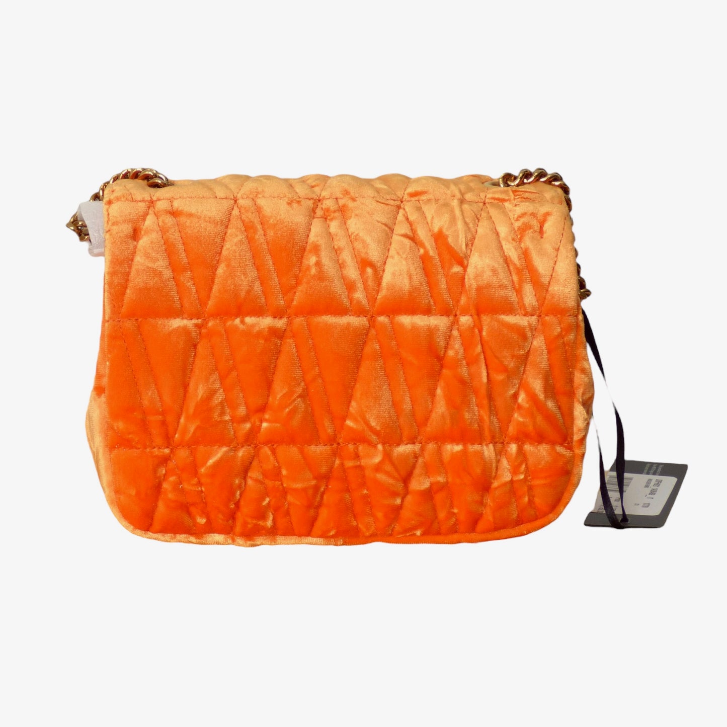 VERSACE- NWT 2023 Orange Crushed Velvet Virtus Bag