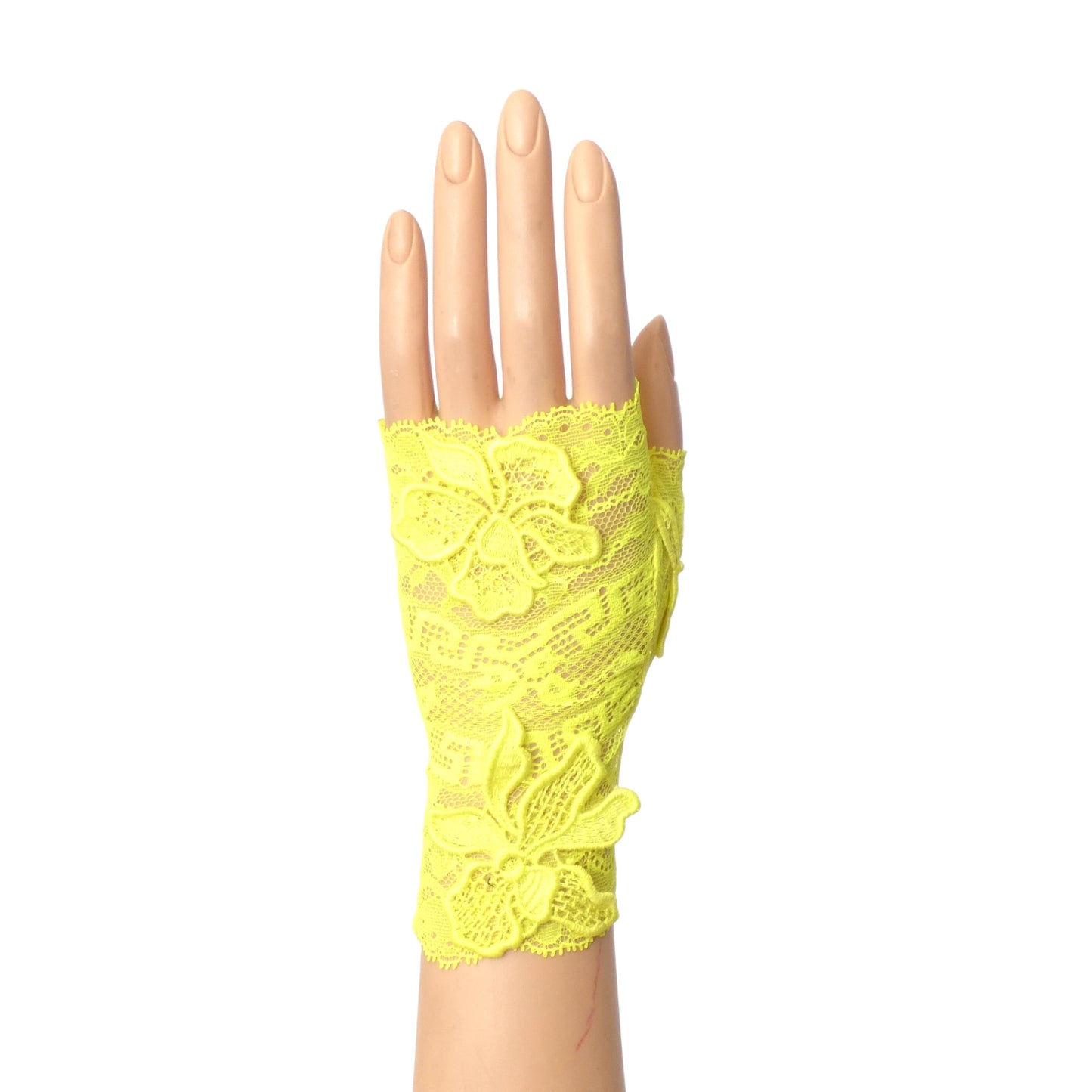 VERSACE- 2023 Yellow Lace Mitts, Size 6.5