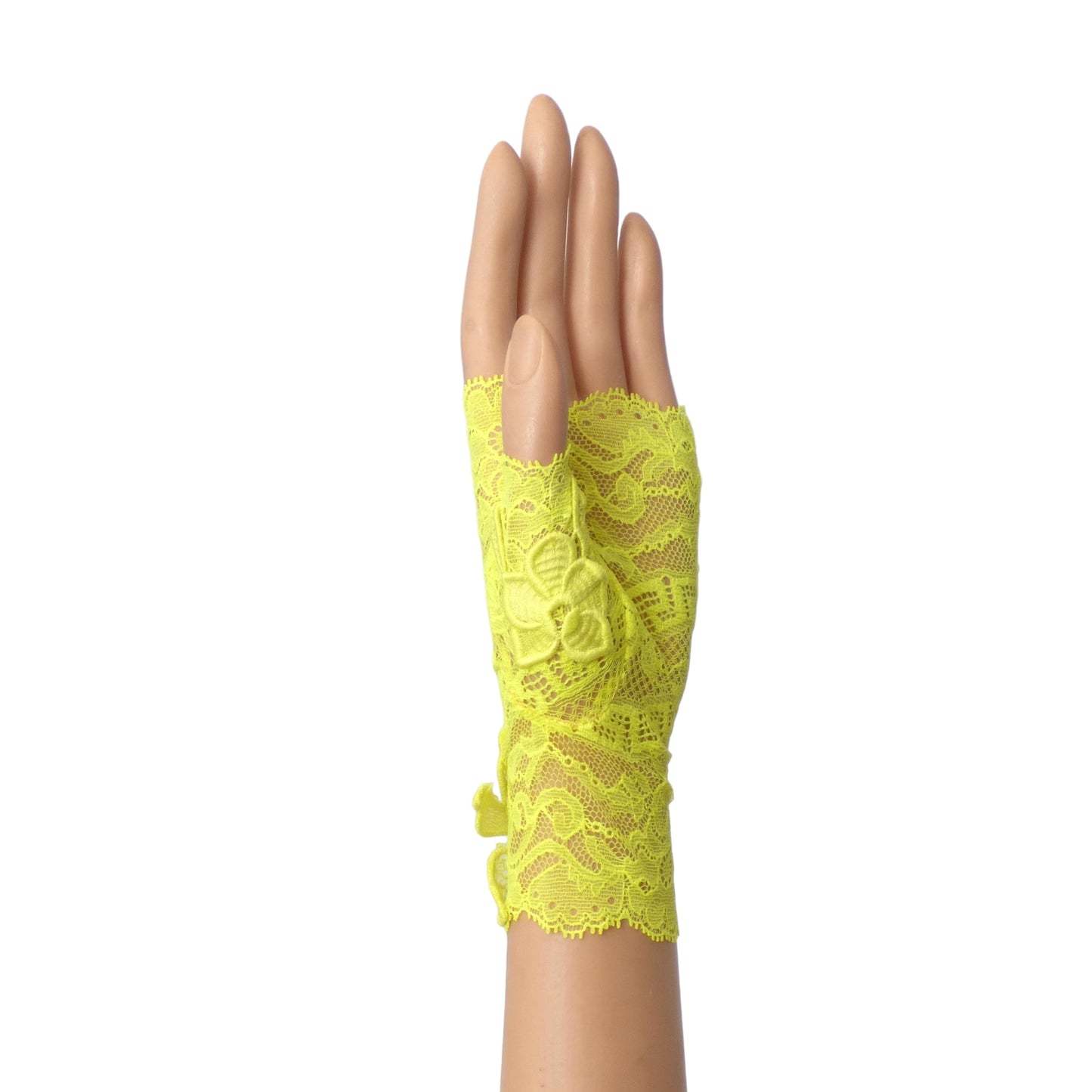 VERSACE- 2023 Yellow Lace Mitts, Size 6.5