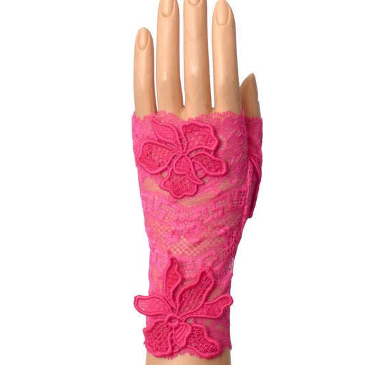 VERSACE- 2023 Pink Lace Mitts